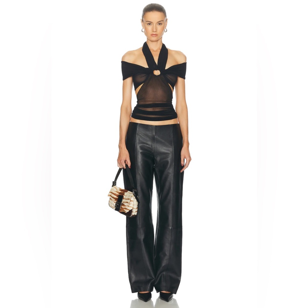 Y2K Jean Paul Gaultier Soleil S/S 1999 Sz M Cutout Sheer Mesh Bodycon Black Top - Picture 12 of 13